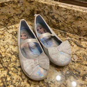 2 for $15 Silver Elsa shoes with Bow